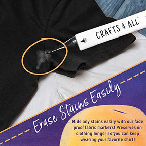 2 Pack Fabric Markers For Clothes Dual Tip Permanent Fabric Pens Laundry Marker
