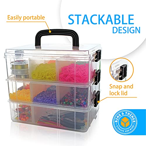 Storage Container With 18 Adjustable Compartments Craft Containers