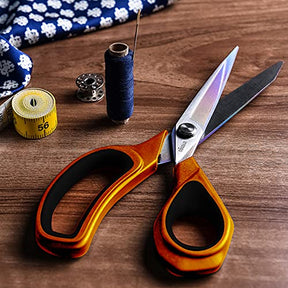 9.5 Inches Black/Aurantia Fabric Scissors All-Purpose Stainless Steel Scissors