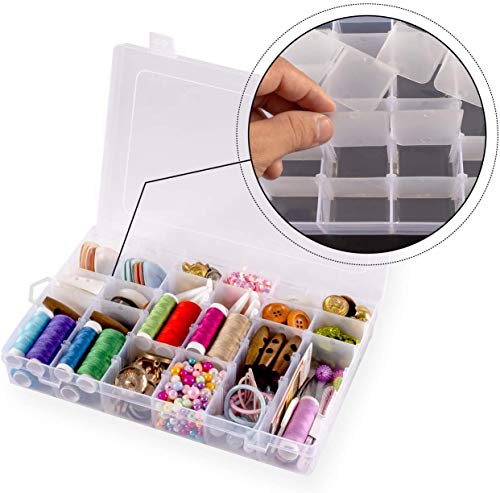 3 Pack Plastic Organizer 36 Compartments Container Box Storage Box
