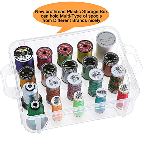 1 Layer Clear Storage Box Thread Organizer For Holding 20 Spools