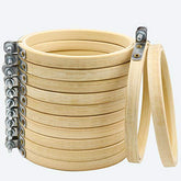 12 Pieces 3 Inch Bamboo Circle Hoops Rings For Embroidery And Cross Stitch