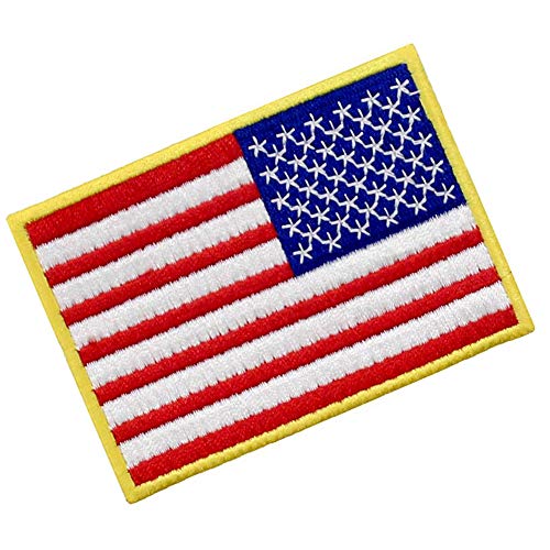 Tactical Reverse America Flag Patch Embroidered Iron On USA Military