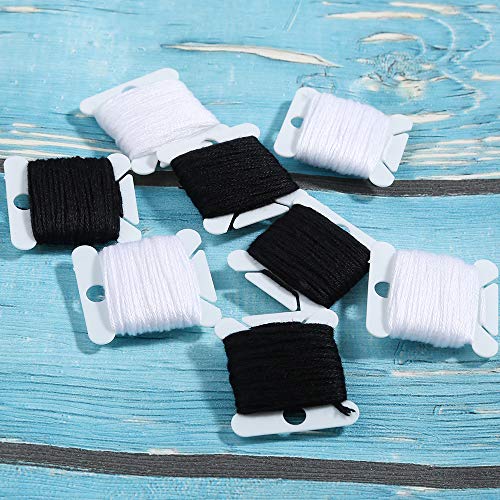 24 Skeins Black And White Embroidery Cross Stitch Threads Embroidery Floss