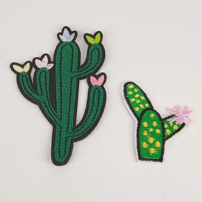 15 Pcs Kid Embroidered Patches Cactus Iron On Applique Patches