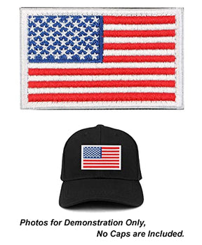 Red White Tactical Patches Of USA Flag With Hook And Loop Army Uniform