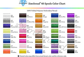 Machine Embroidery Thread Kits With Organizer Box 40 Polyester Colors