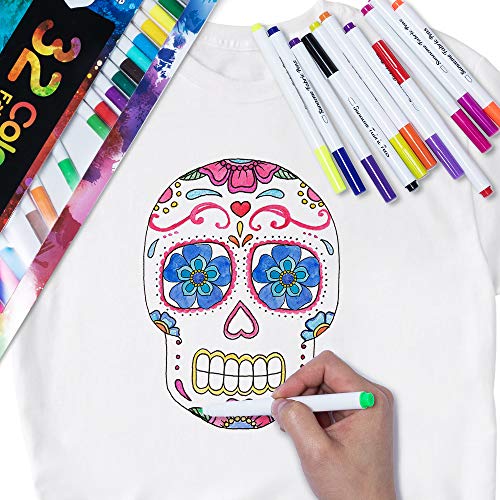 32 Colors Permanent Fabric Pens Fabric Markers Art Markers Set