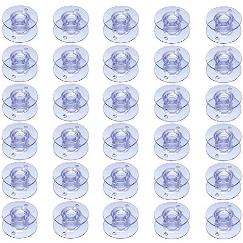 30 Pack Style Sa156 Sewing Machine Bobbins Plastic Bobbins