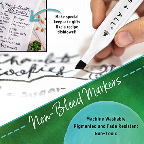 2 Pack Fabric Markers For Clothes Dual Tip Permanent Fabric Pens Laundry Marker