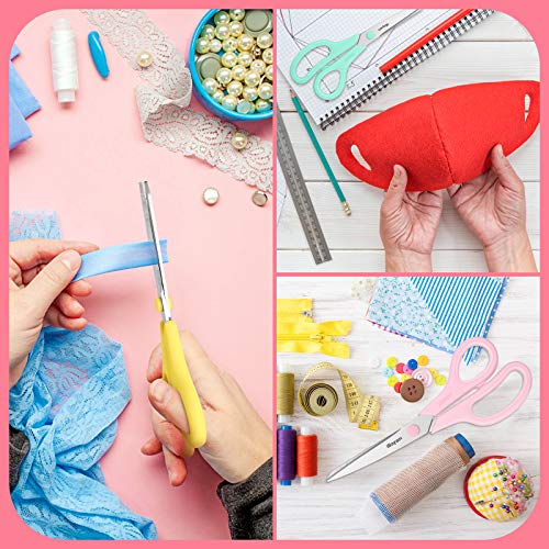 3 Pack Yellow Pink Green Scissors Sewing Scissors Craft Scissors