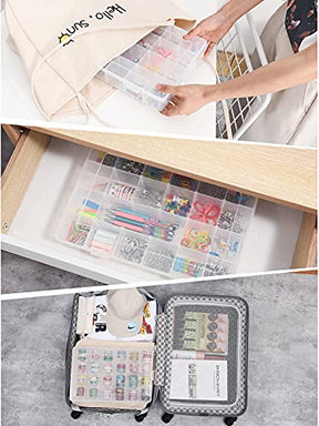 24 Grids Large Plastic Compartment Container Storage Organizer Box