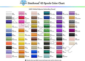 Machine Embroidery Thread Kits With Thread Organizer 63 Polyester Colors
