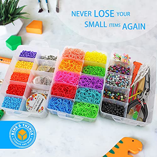 X-large Storage Container With 30 Adjustable Compartments Thread Organizer