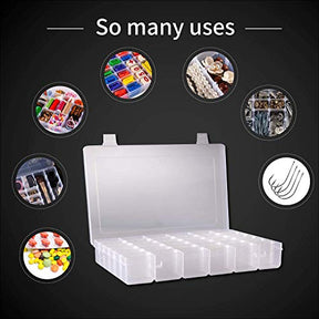 3 Pack Plastic Organizer 36 Compartments Container Box Storage Box
