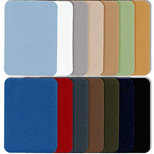 Assorted Colors 14 Pcs Fabric Iron On Patches Inside & Outside