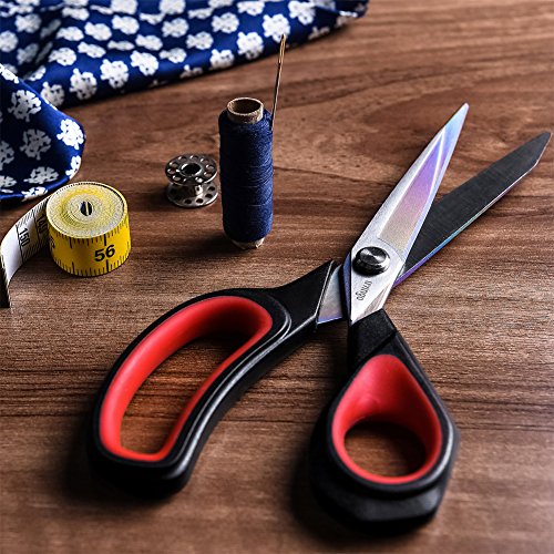 8.5 Inches Black/Red Fabric Scissors All-Purpose Stainless Steel Scissors