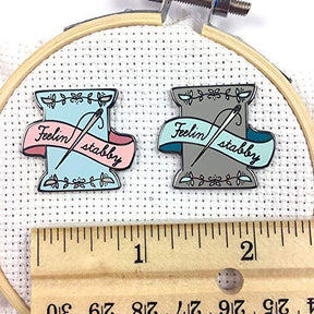 Feeling Stabby Cross Stitch And Magnetic Needle Minder Needle Holder