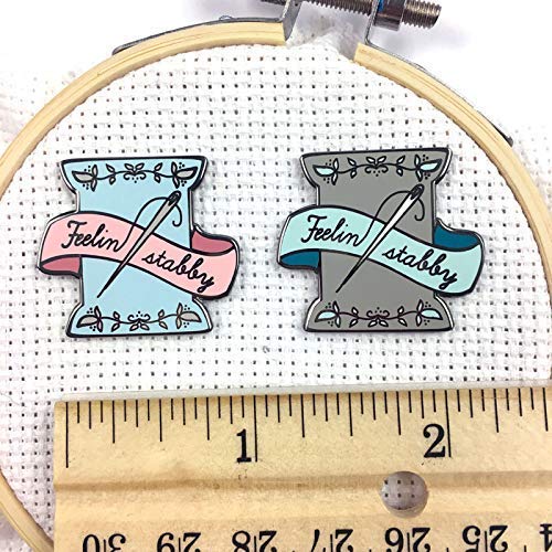 Feeling Stabby Cross Stitch And Magnetic Needle Minder Needle Holder