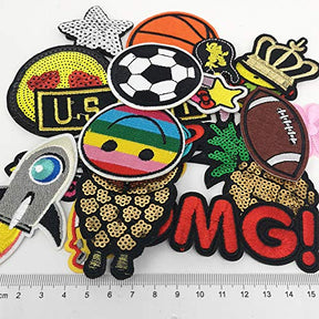 20 Pcs Kids Embroidered Patch Iron On Patch Applique Patches