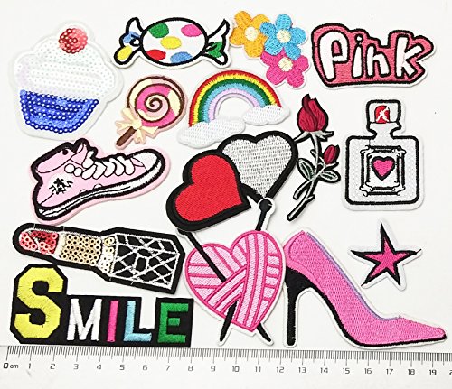 30 Pcs Random Assorted Styles Embroidered Patch Sew On Patch Applique Clothes