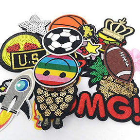 20 Pcs Kids Embroidered Patch Iron On Patch Applique Patches