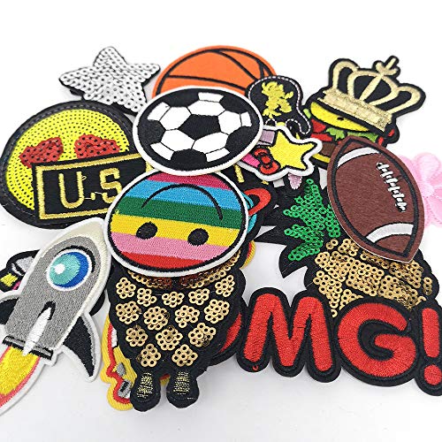 20 Pcs Kids Embroidered Patch Iron On Patch Applique Patches