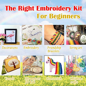 50 Skeins Pack Embroidery Floss Cross Stitch Threads Crafts Floss