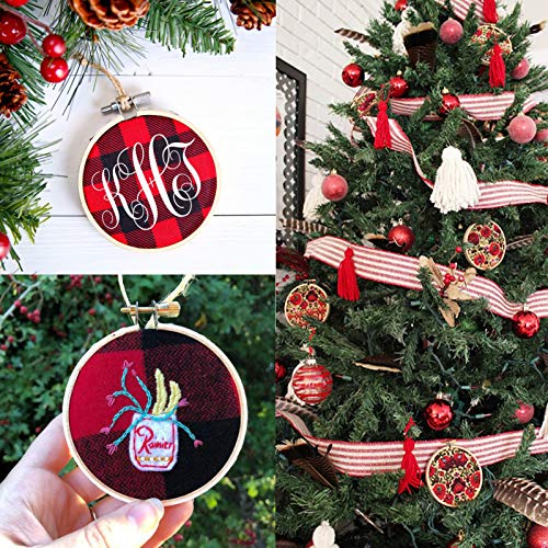 12 Pieces 3 Inch Bamboo Circle Hoops Rings For Embroidery And Cross Stitch