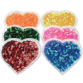 12 Pcs Love Heart With Sequin Kid Embroidered Patch Iron On Patch Applique