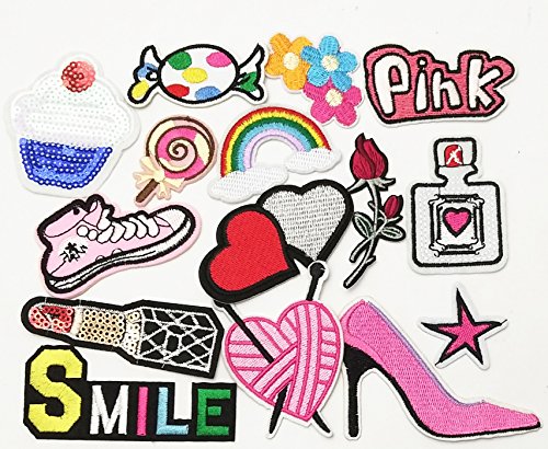 30 Pcs Random Assorted Styles Embroidered Patch Sew On Patch Applique Clothes