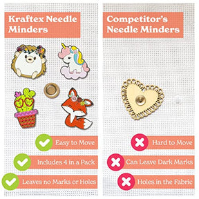 4 Pack Magnetic Needle Minder For Cross Stitch Needle Keepers For Sewing