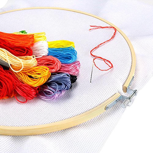 12 Inch Wooden Round Embroidery Hoops Bamboo Circle Cross Stitch Hoop