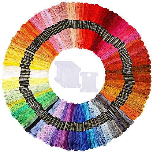 100 Colors Embroidery Floss Friendship Bracelets String With 12 Pcs Bobbins