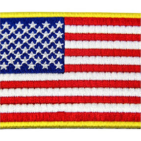 Gold Border American Flag Embroidered Patch For America Army Uniform Iron On