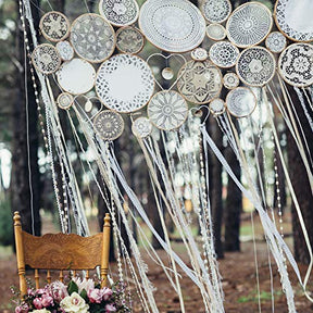 12 Pieces 3 Inch Bamboo Circle Hoops Rings For Embroidery And Cross Stitch