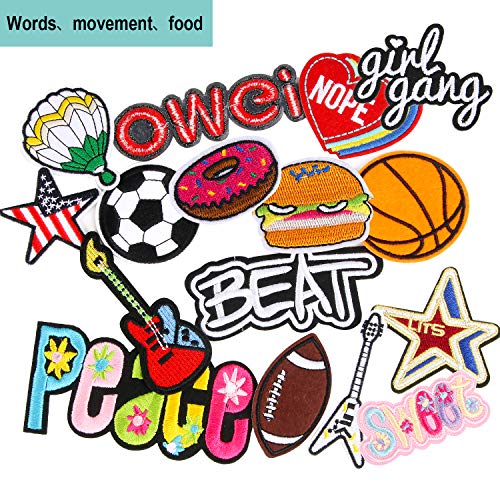 60 Pcs Random Assorted Styles Embroidered Iron On Applique Patches